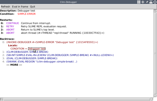 Debugger Screenshot